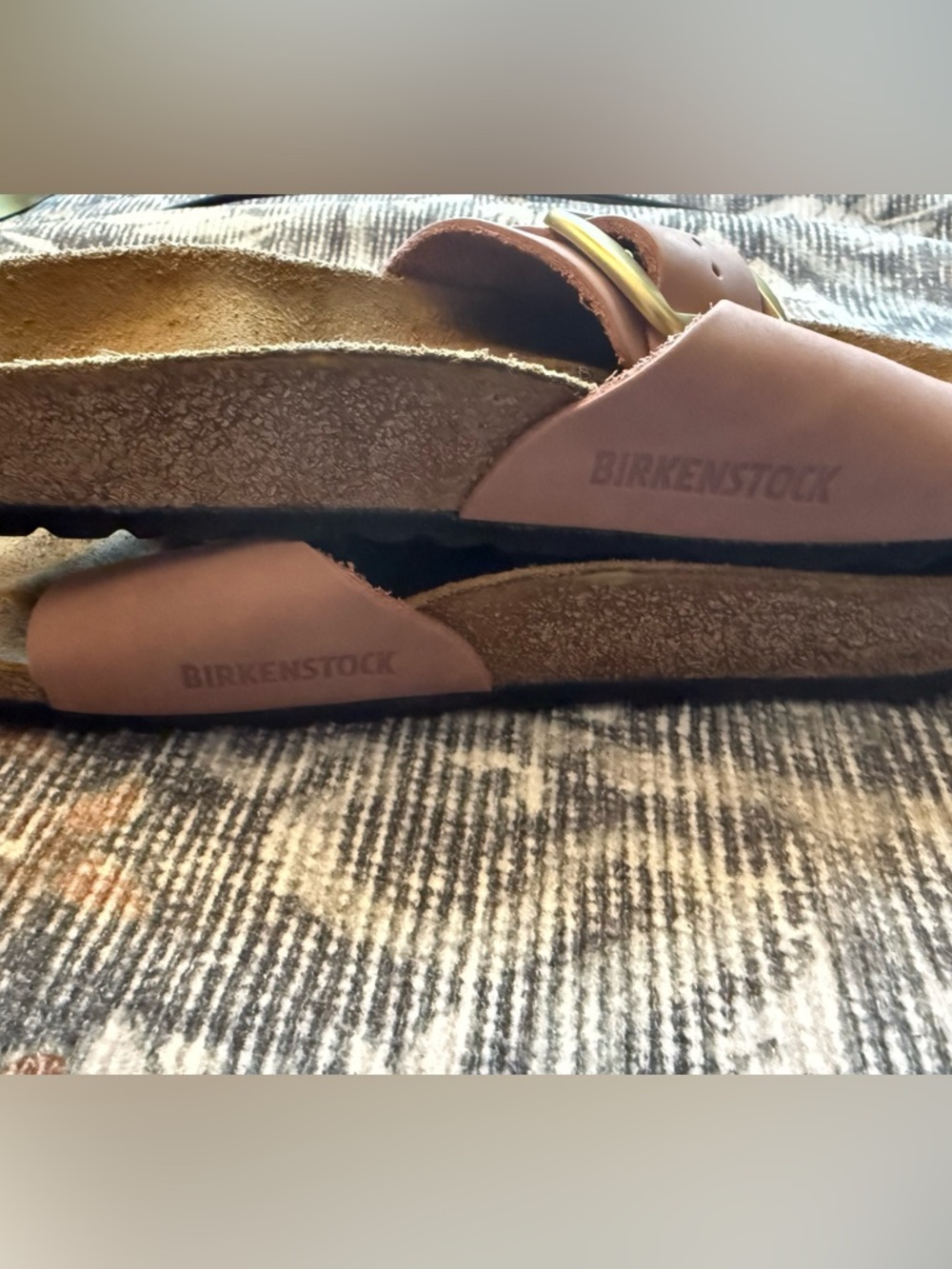 Birkenstock Madrid Big Buckle - Dusty Pink and Gold Size 37 - Picture 5 of 6